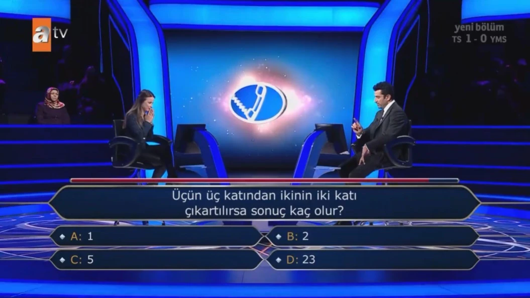 Kim Milyoner Olmak İster yarışmasında izleyici dondu kaldı: 3x3-2x2 kaç eder